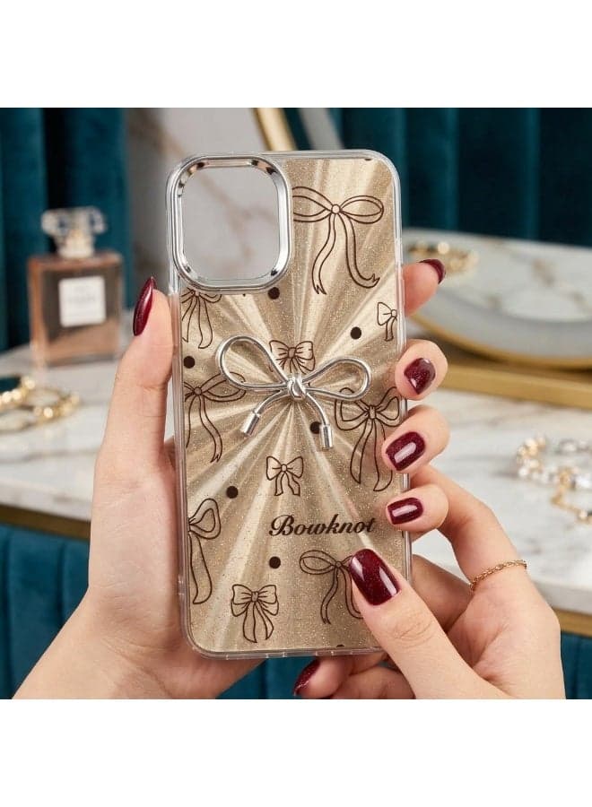 Shockproof And Scratch-Resistant Back Cover Compatible With Samsung Galaxy A06 Features A Glossy Design With A Bow.