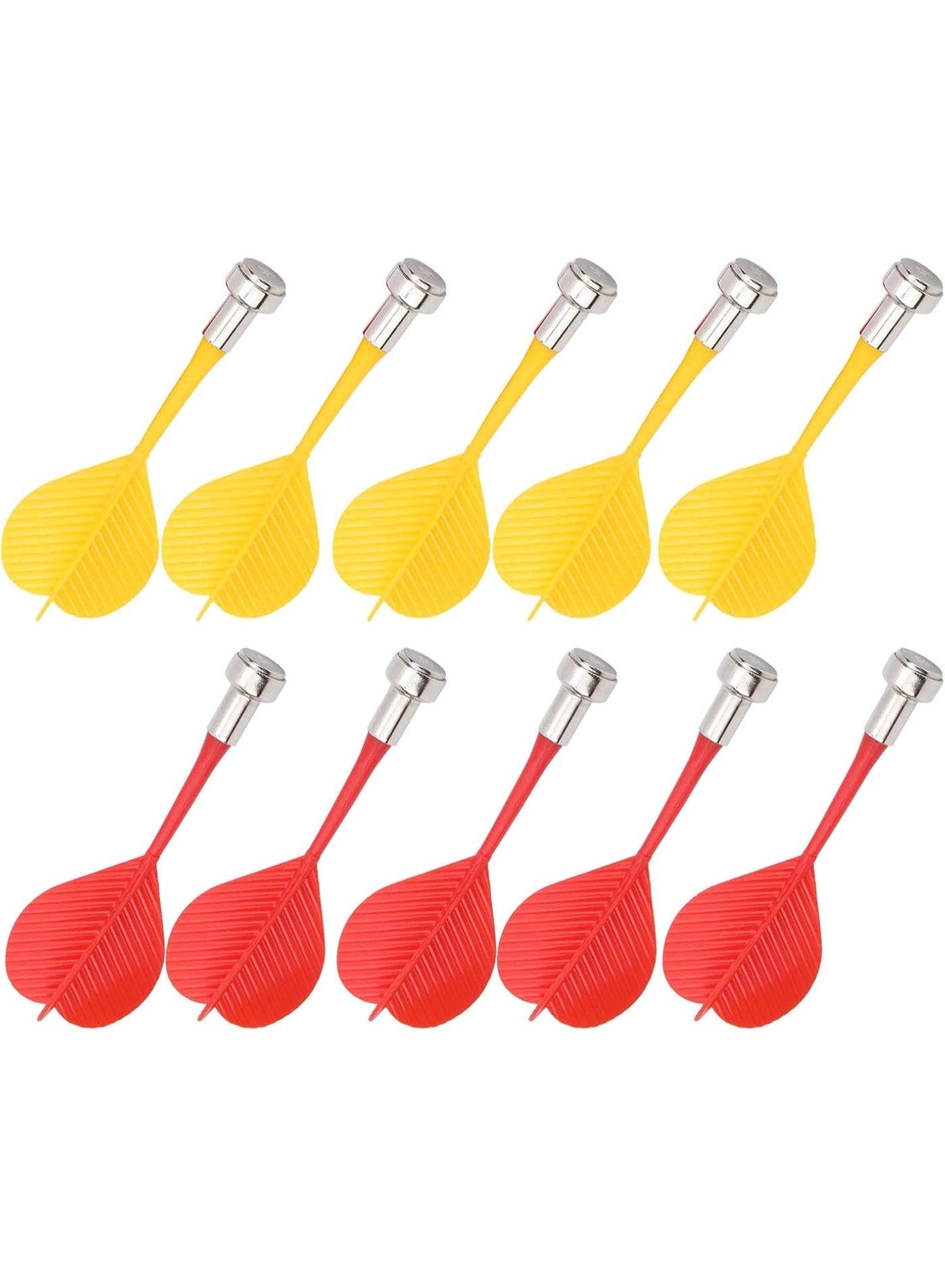 Safe magnetic darts with metal tips for standard dartboards, 3 pieces, assorted colors (٦)