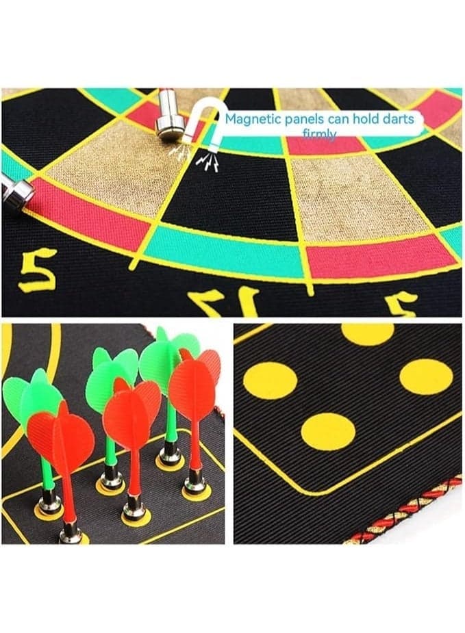 Safe magnetic darts with metal tips for standard dartboards, 3 pieces, assorted colors (٥)