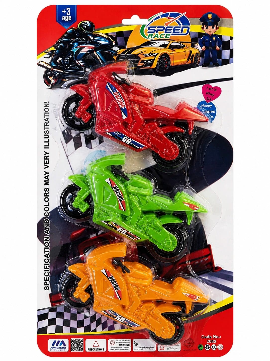 Kids Toy Motorcycles Set Vehicle Playsets