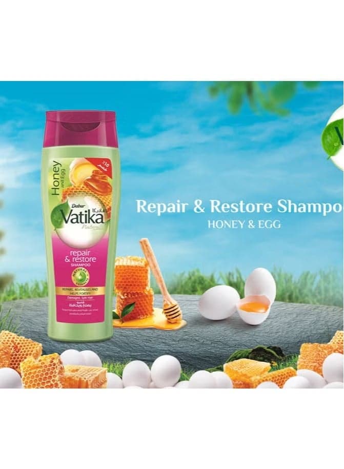 Vatika Naturals Shampoo Honey & Egg Repair & Restore 360 Ml (packaging may vary) (3)