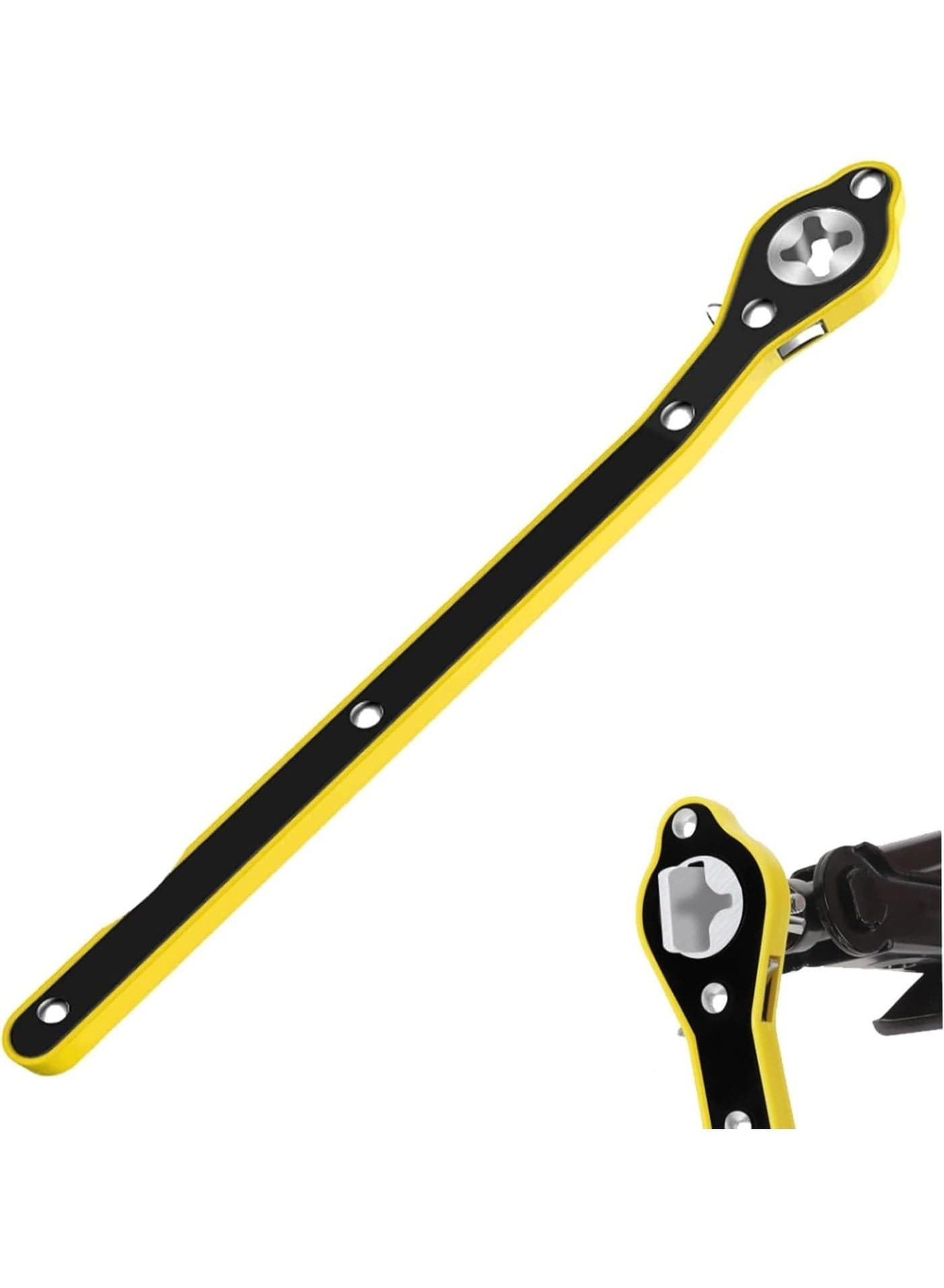 Car Jack Handle Ratchet Wrench, 360° Swivel, Labor Saving, Universal Tire Repair Tool Vehicle Jacks