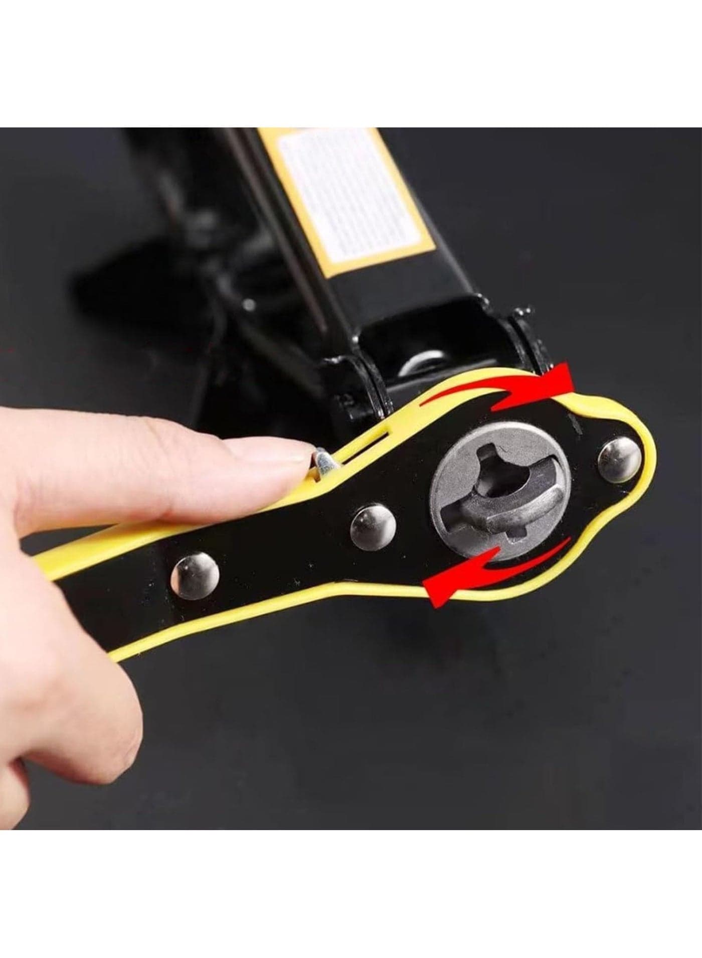 Car Jack Handle Ratchet Wrench, 360° Swivel, Labor Saving, Universal Tire Repair Tool Vehicle Jacks (٢)