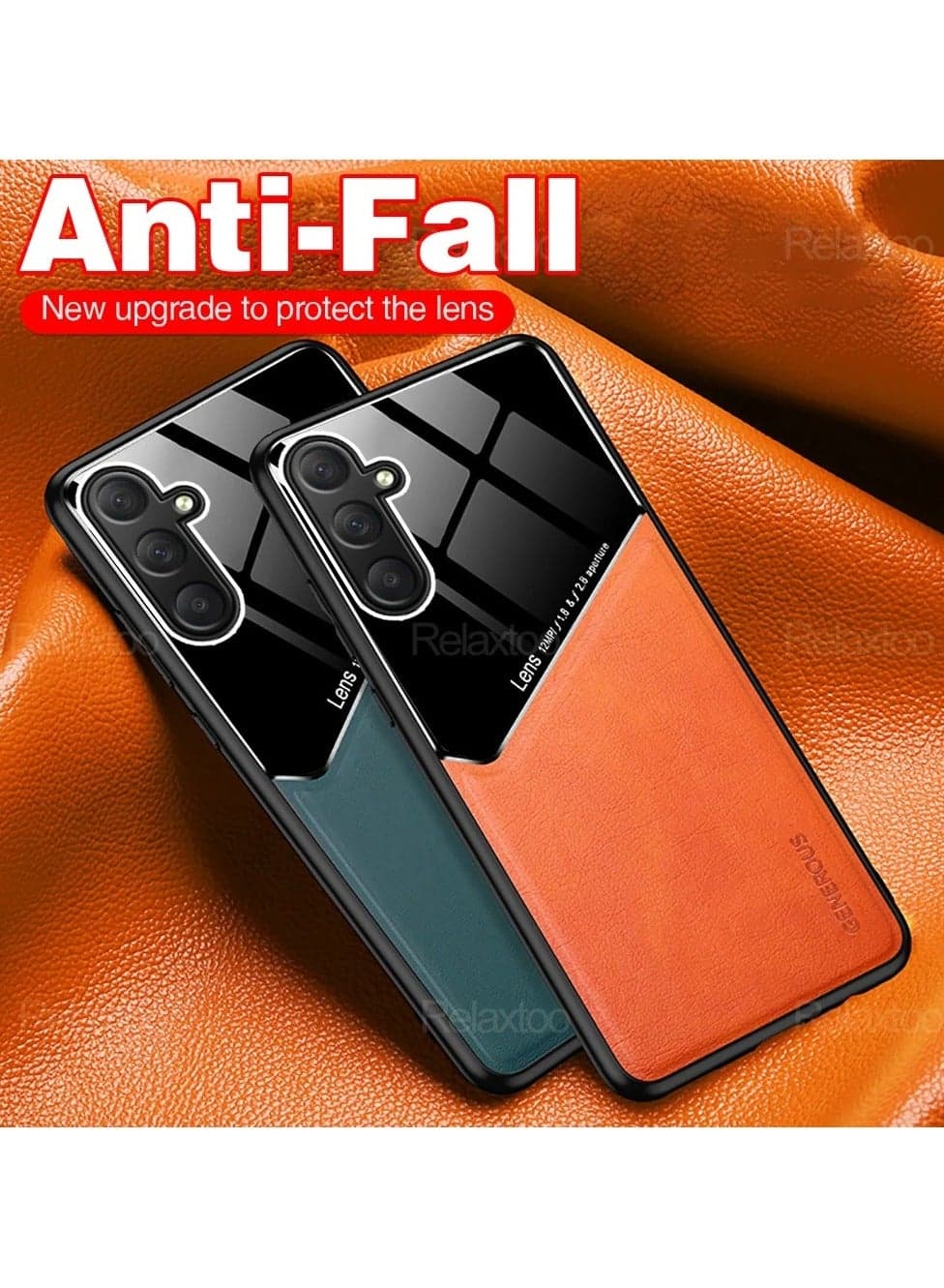Case Compatible With Samsung Galaxy S24 Plus Cover Luxury Leather And Glass With Car Magnetic Holder Phone Cover Soft Frame Silicone (Green) (٦)