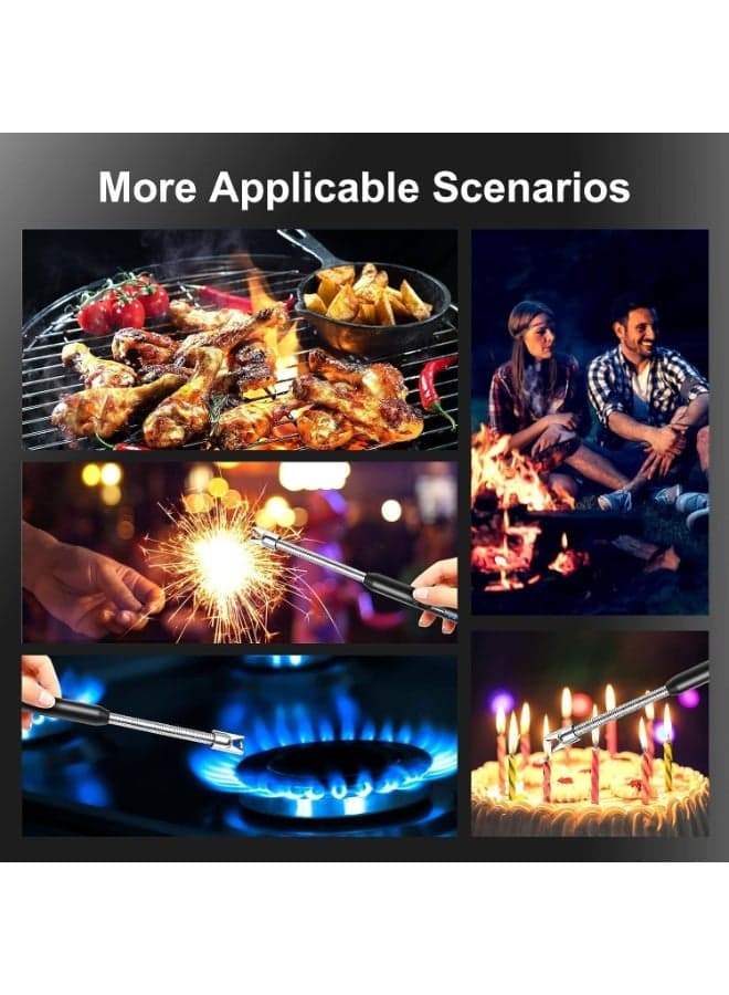 Smart rechargeable electronic lighter with USB output, a flexible 360-degree rotating neck, and an LED battery level indicator; color selected at random. Kitchen Utensils & Gadgets (٣)