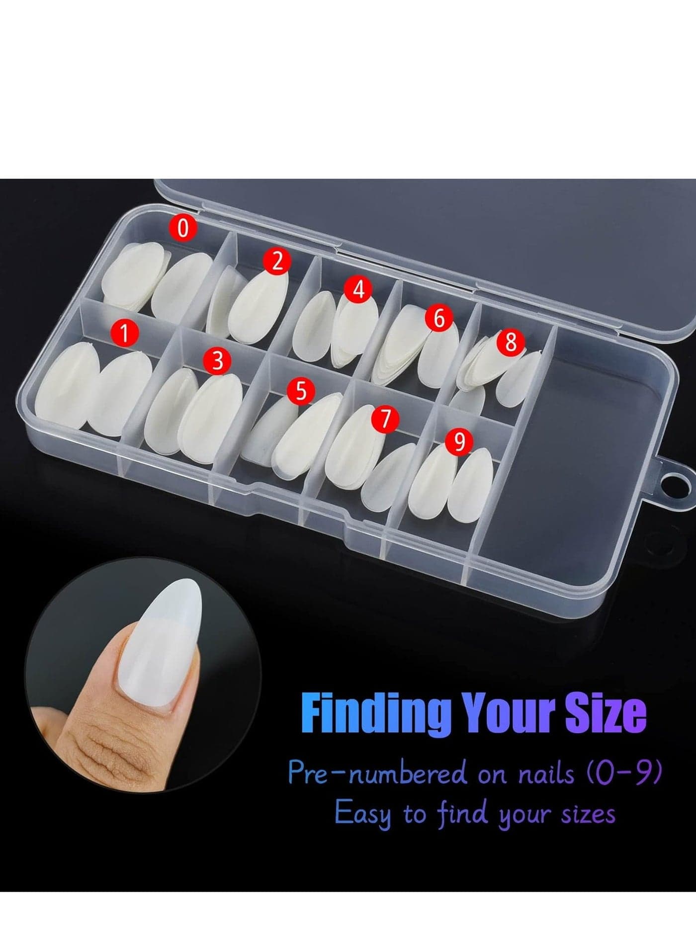 100 Pcs Acrylic False Nails in Natural Color – Artificial Nail Tips for Designs & Extensions Press On False Nails (3)