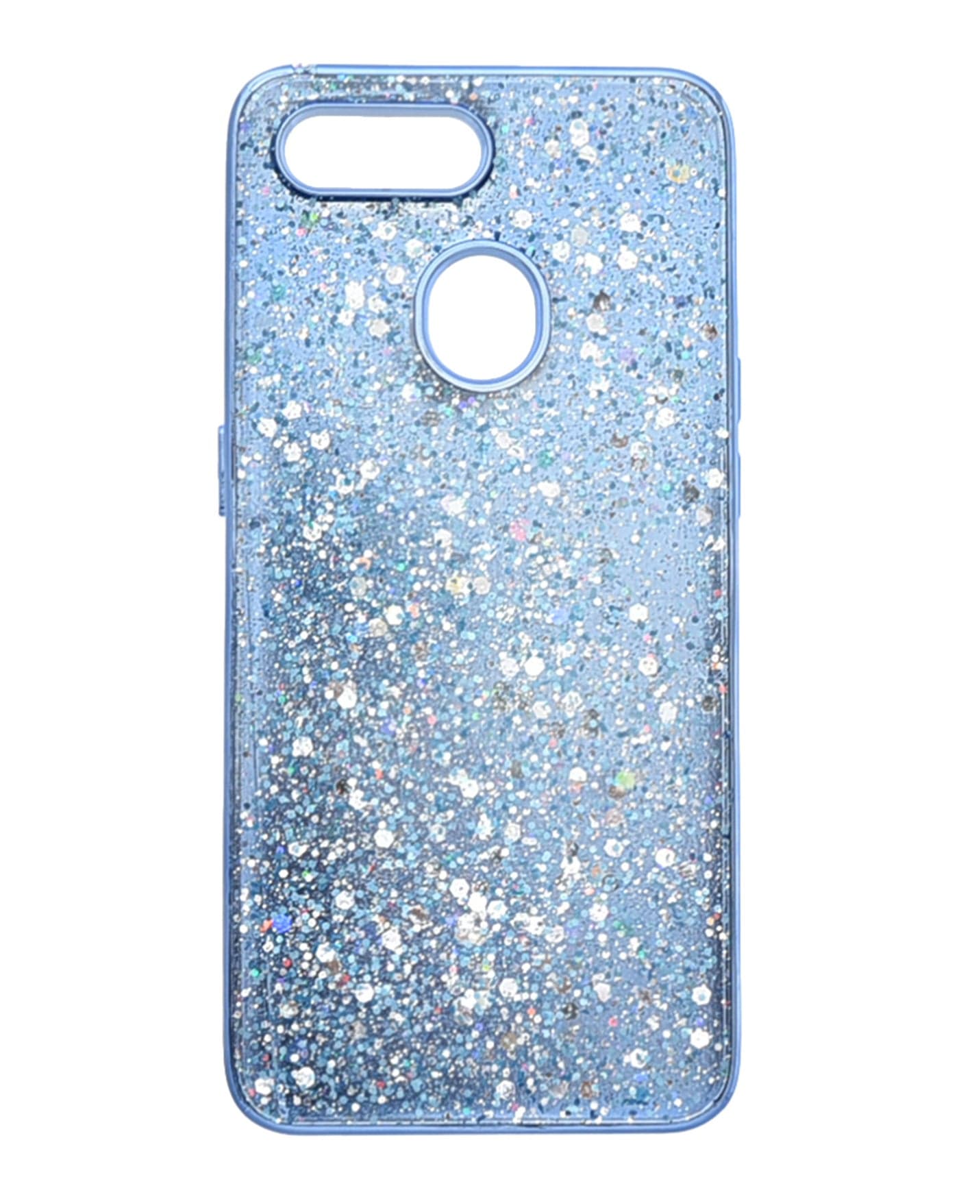 Glitter Plastic Phone Case for Oppo F9 (F9 Pro) - Blue