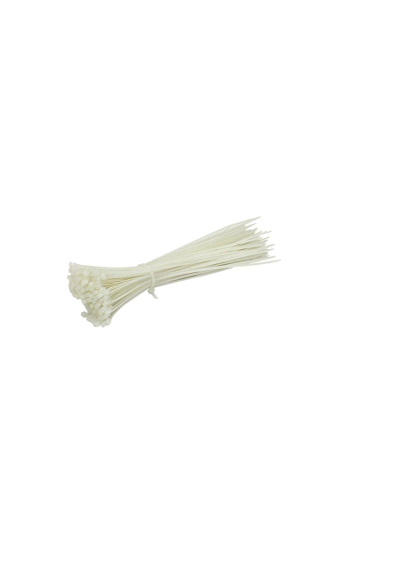 Plastic tie jumper wire, 37 mm, number of pieces: 100, white color, highly resistant, for use in closed and open places Frame & Body Parts (٢)