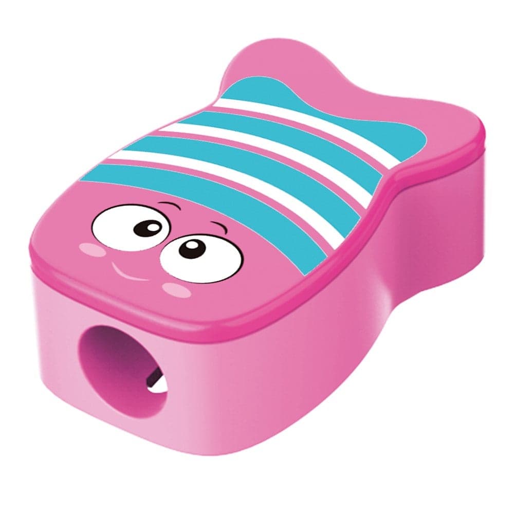 Keyroad Plastic Sharpener Fish Shape 1 Hole Fuchsia Model KR972123 Pencil Sharpeners