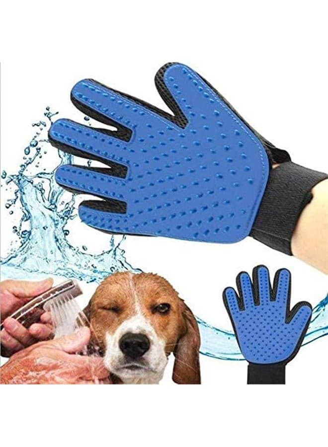 Pet Grooming Glove Gentle Deshedding Brush Fur Gloves Massage Tool For Cats & Dogs Pet Supplies (٣)