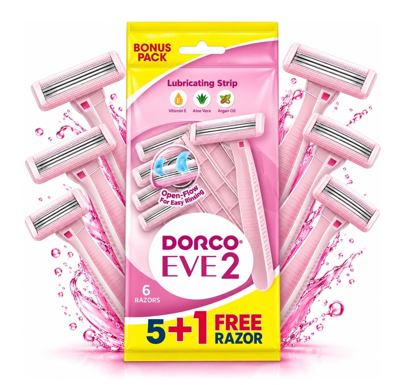 Eve 2 Simple Razor Blade 5+1 Women Pink Women's Razors & Blades