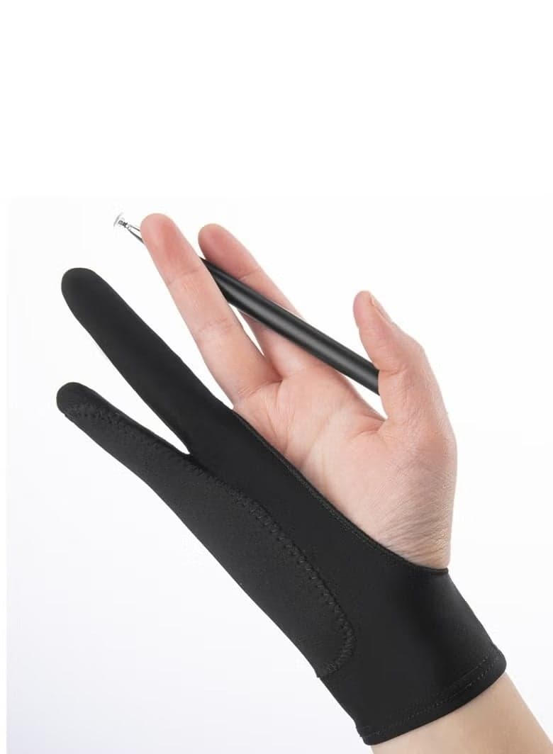 3-Layer Palm Rejection Digital Art Gloves, Two-Finger Drawing Gloves for Tablet (M) Women's Gloves & Mittens (٤)