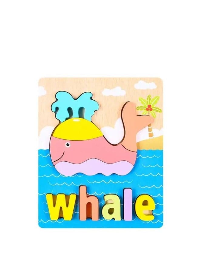 "Wooden Jigsaw Puzzles for Toddlers - Montessori Educational Preschool Learning Toys - Whale." Brain Teasers
