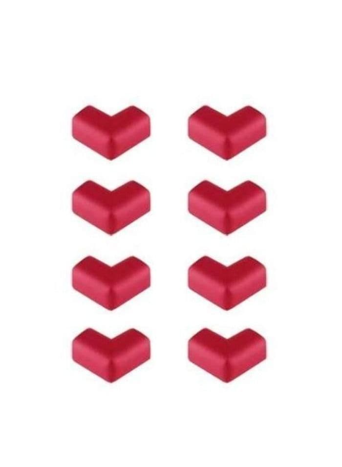 Padded corner protectors, 8 pieces, for your child's safety, Red Guards and Locks (٥)
