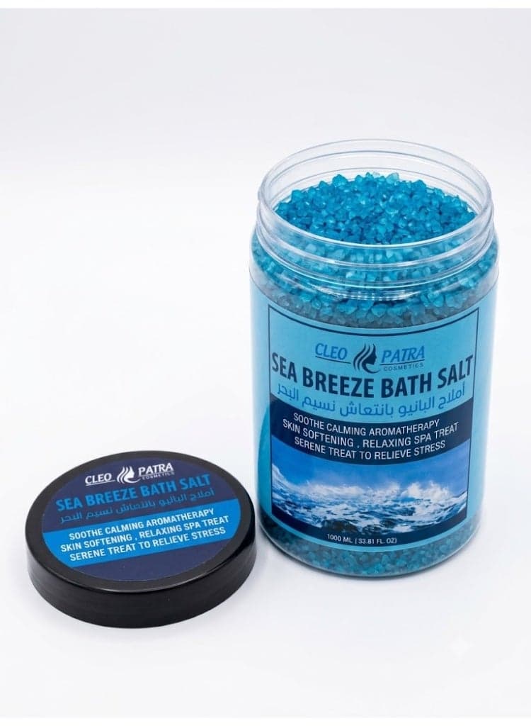 Cleopatra Sea Breeze Bath Salt for Relaxing and Skin Softening - 1000ml Bath Salts & Soaks