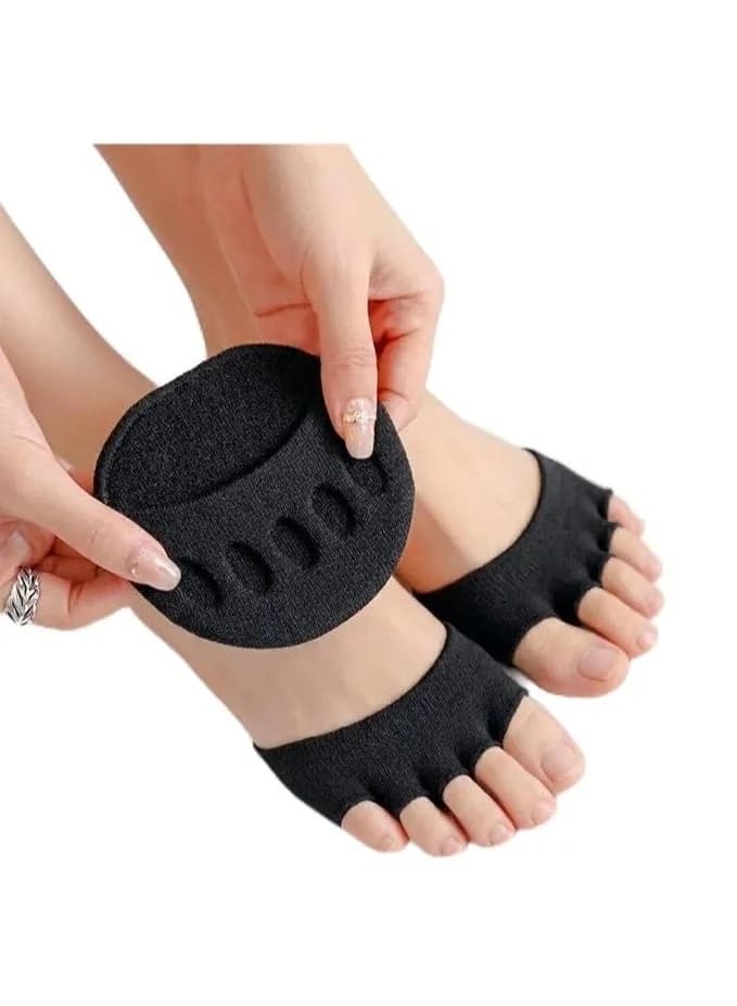 Cushioned Foot Protectors Anti-Slip Arch & Heel Support Inserts - Black (1 Pair) Women's Shoe Care & Accessories