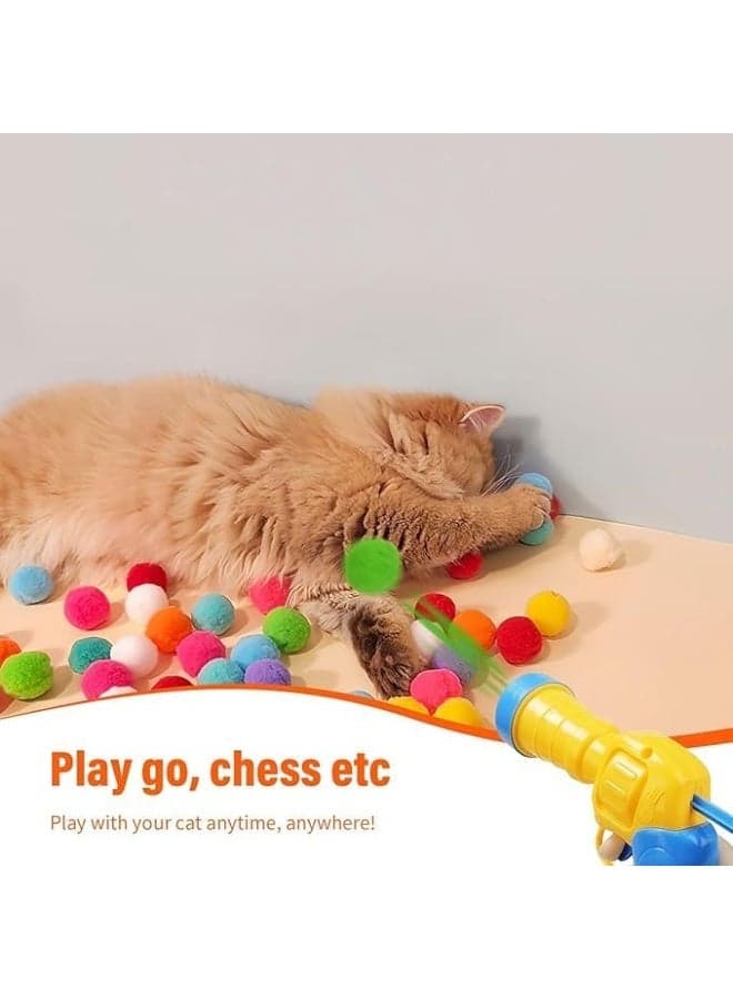 Interactive Pet Toy Launcher Gun for Cats and Dogs, Indoor Exercise and Training Toy, Safe and Durable Pet Play Launcher Gun with 30 Balls (3)