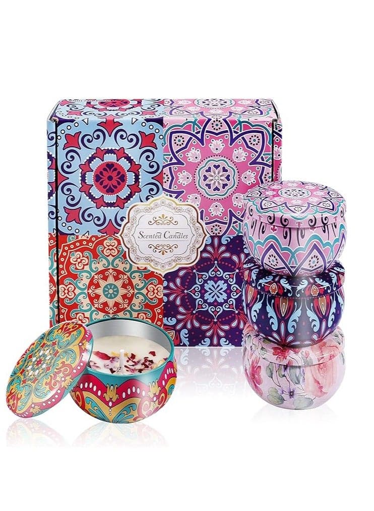 Andalusi Scented Candles – Elegant Design, Luxurious Fragrance, a Touch of Warmth and Style – Set of Multi-Shaped and Multi-Colored Candles (4)