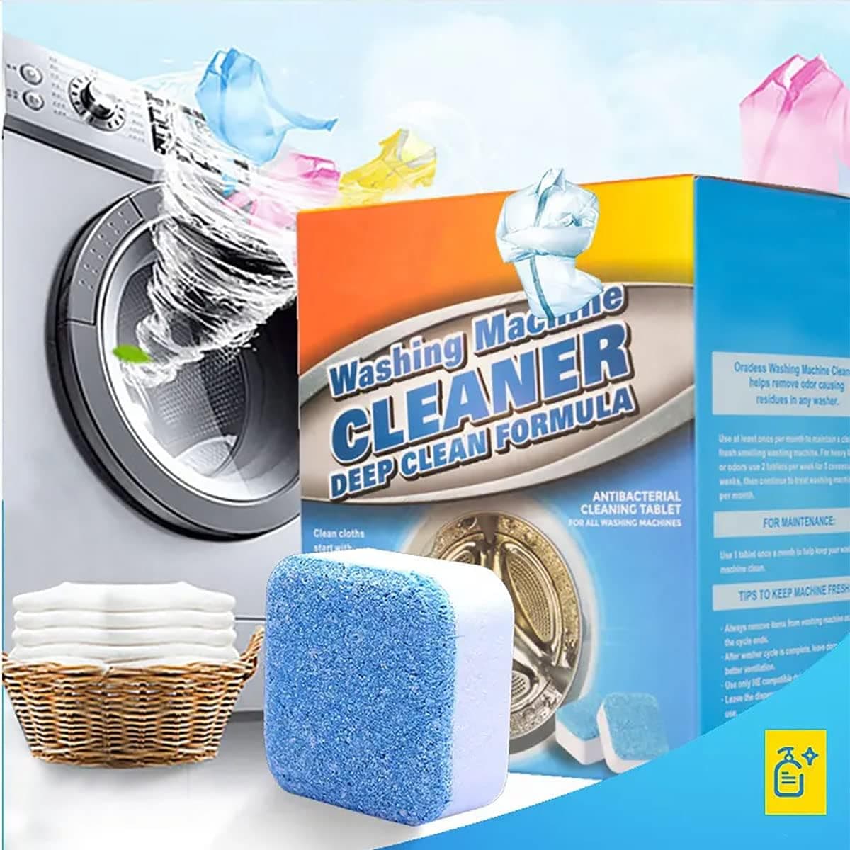 12PCS Washing Machine Cleaner Effervescent Tablets, Washing Machine Cleaner D... Washing Powder (6)