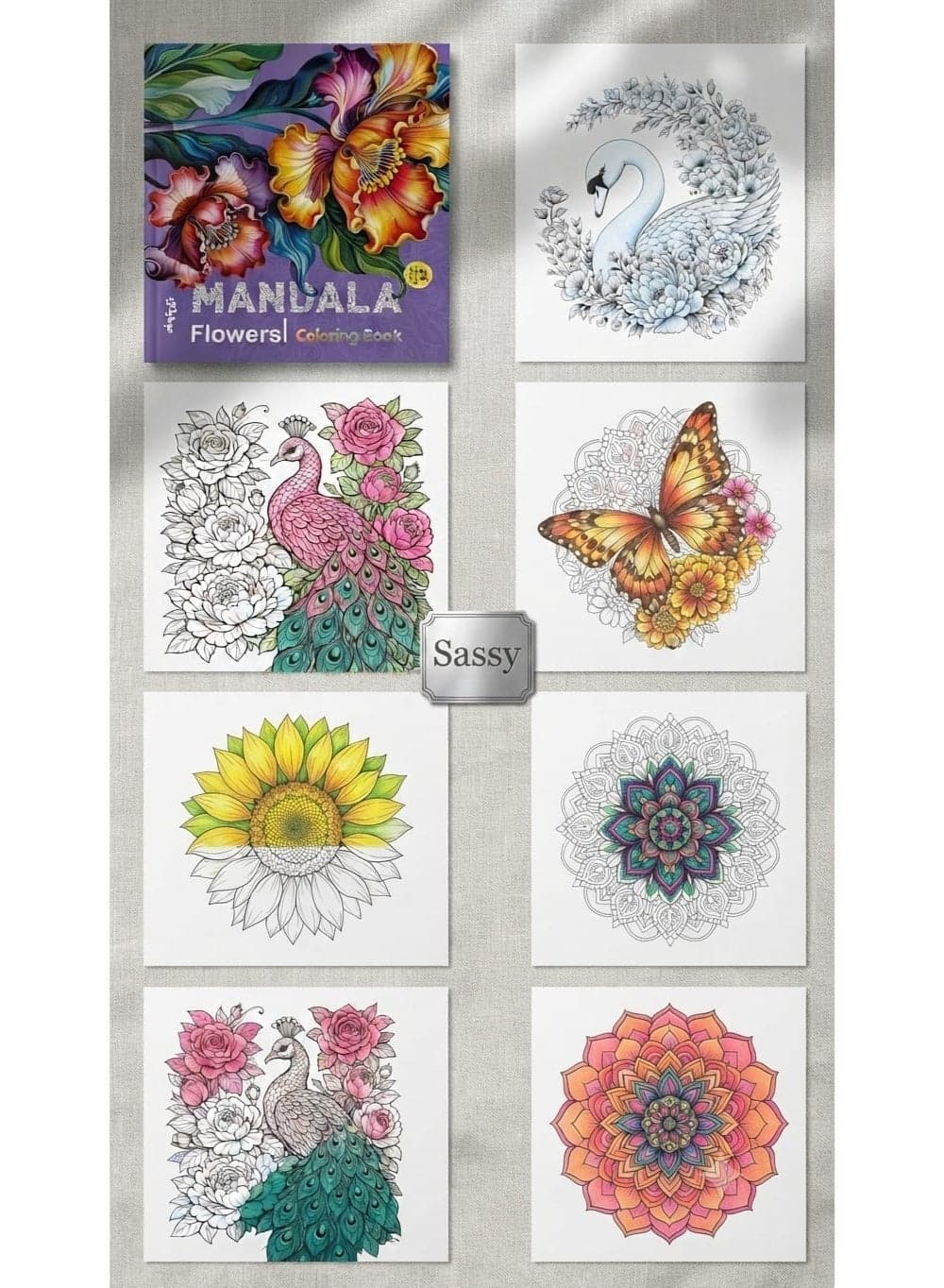 Mandala Coloring Book for Adults & Kids Social Studies Accessories (٩)