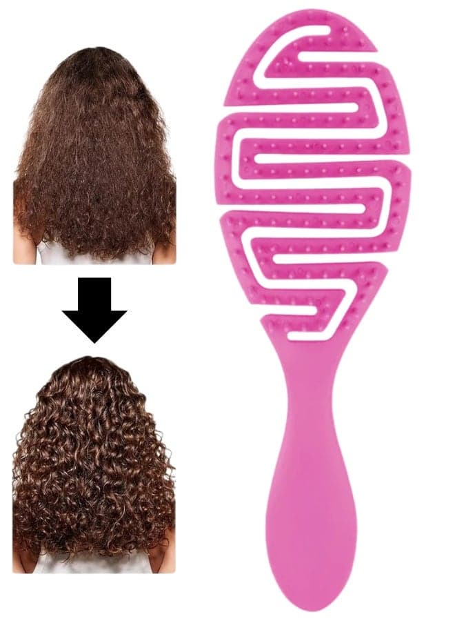 Anti static detangling- hairbrush anti-knot massage detangler comb pain free hair brush straightener for women men and kid long thick curly - Assorted Colors