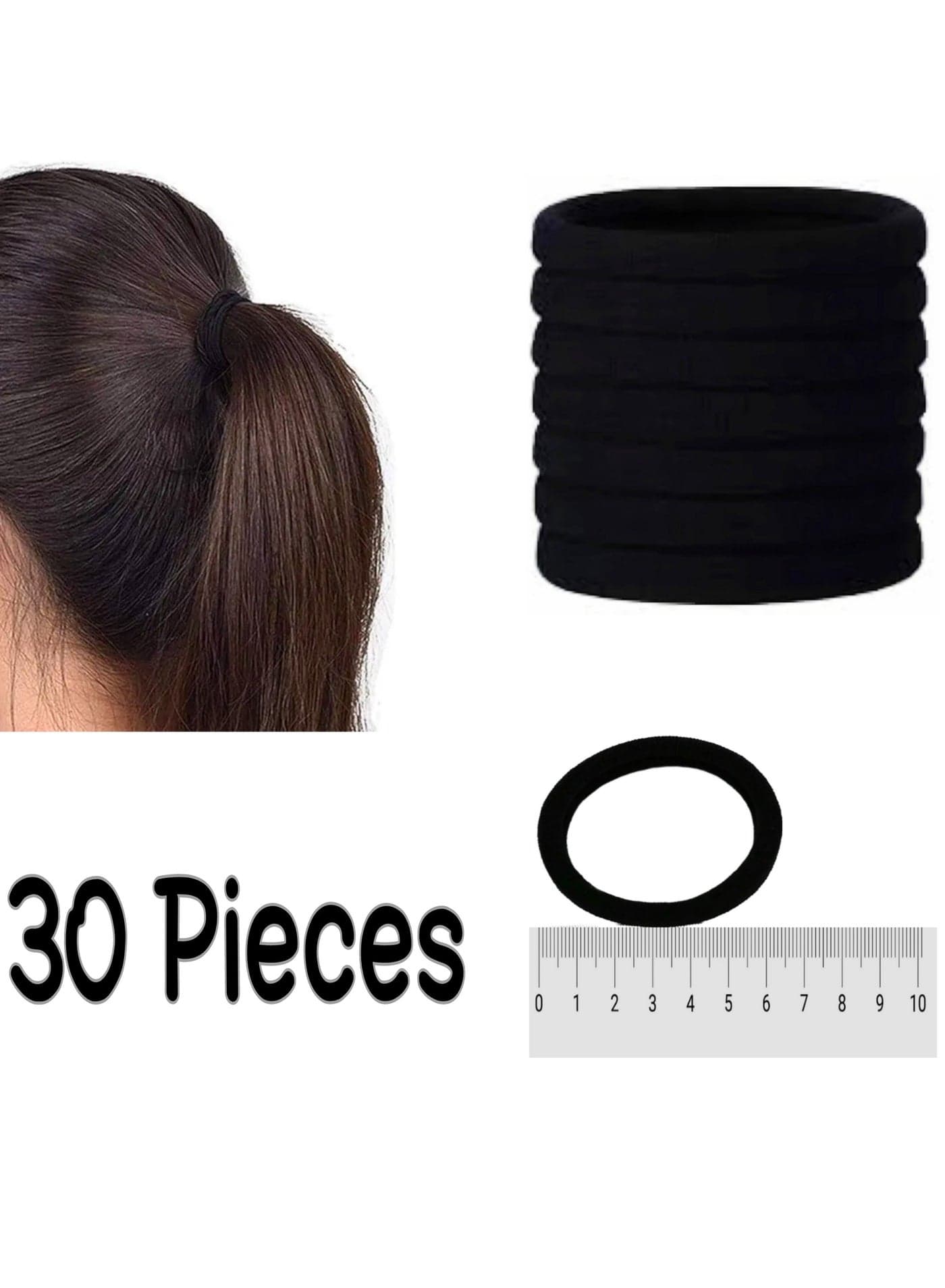 A set of 30 women's hair bands (6-7cm) Women's Accessories