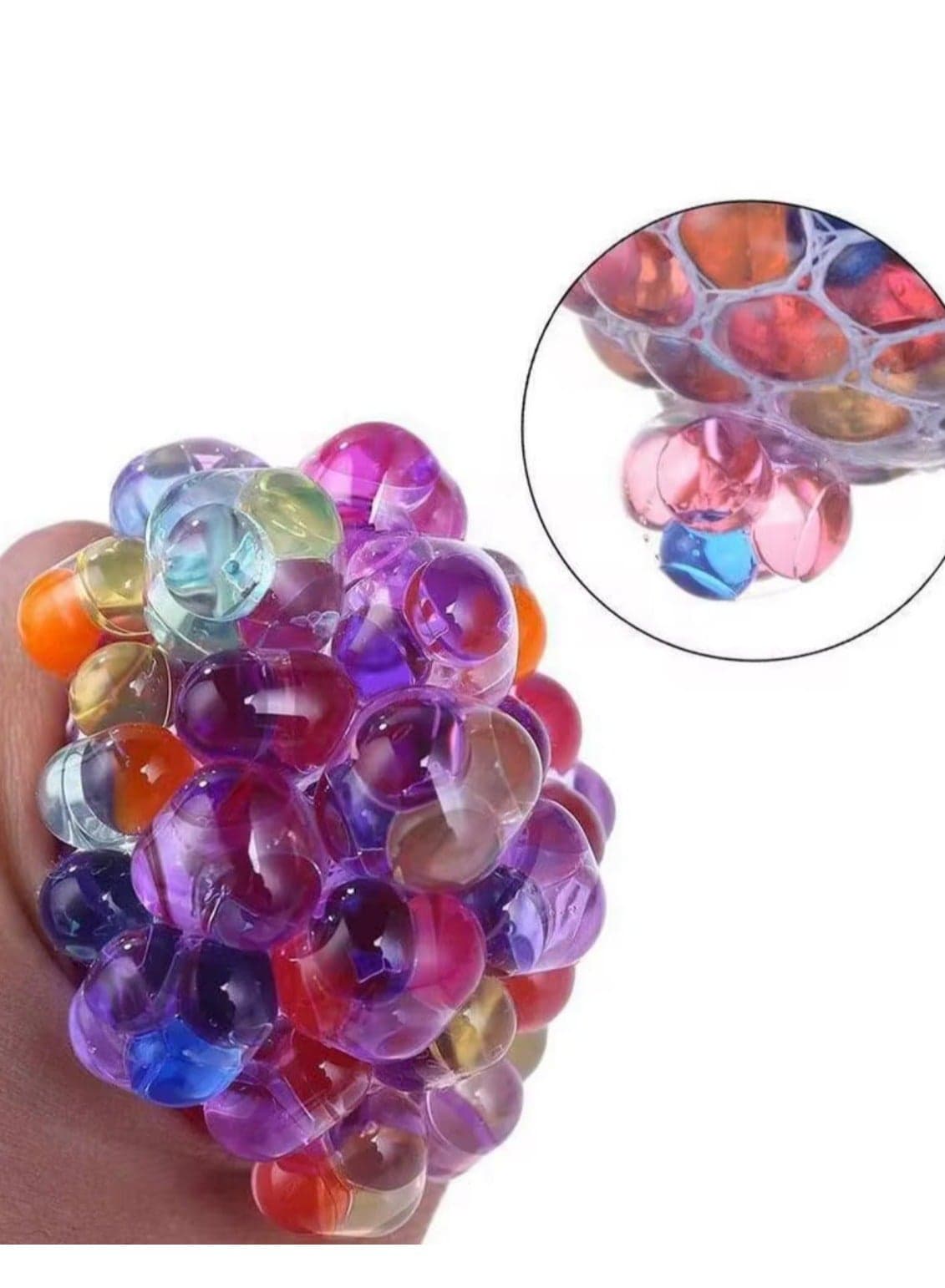 Stress Relief Ball, Anti-Stress, Anti-Anxiety, Mesh Squishy Ball, Squeeze Grape Ball, Stress Relief Ball (3)