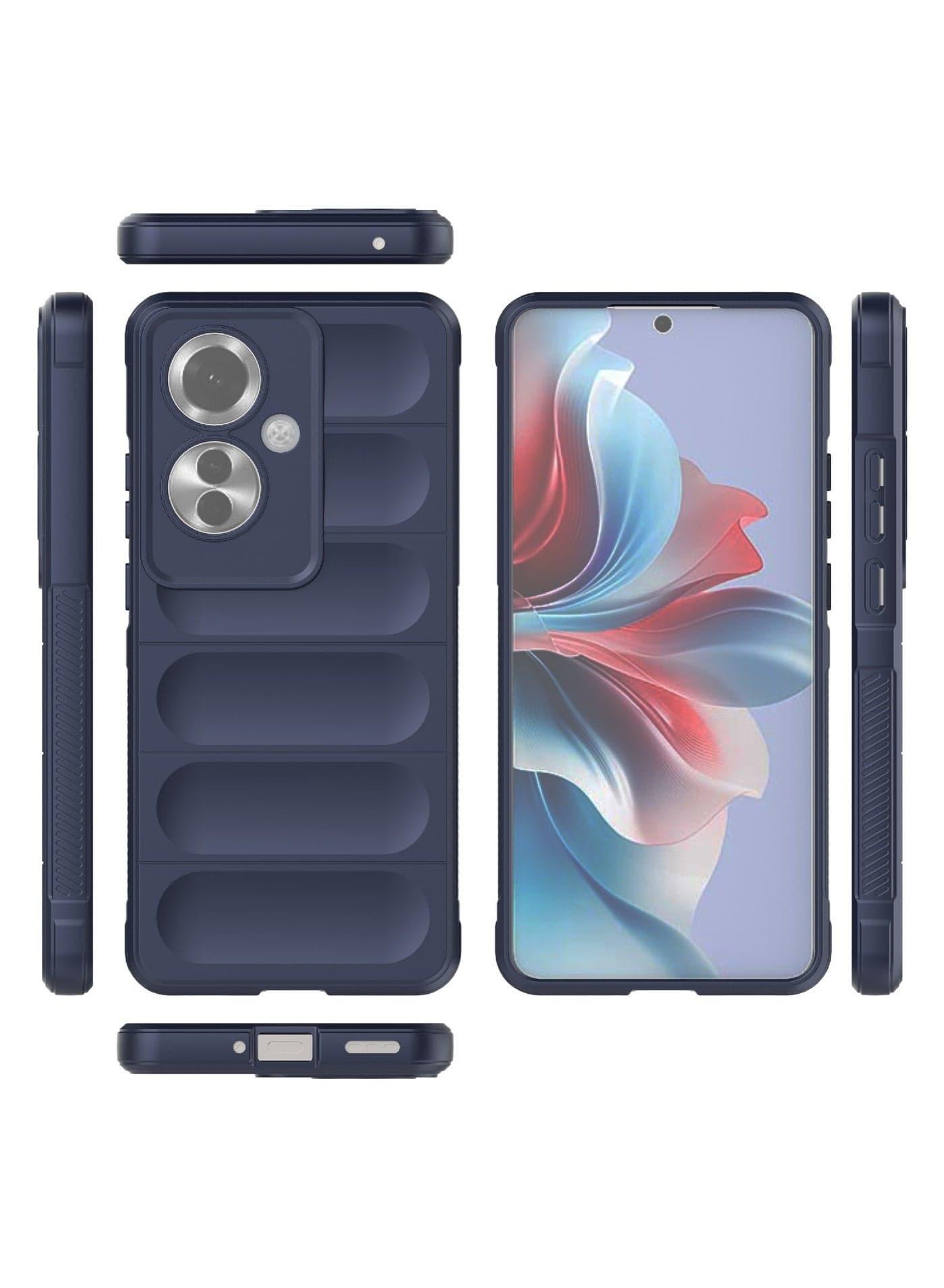 Phone case cover Magic Shield TPU + Silicone Shockproof Phone Case For Reno 11F 5G (Dark Blue) (3)