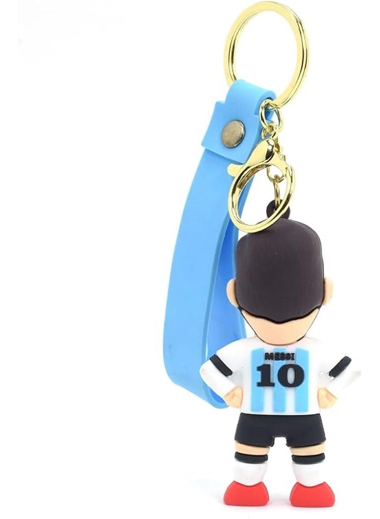 3D Rubber Keychain Keychain with Soccer Player on Long Strap - Vibrant Accessory for Soccer Fans Soccer Player on Long Strap - Vibrant Accessory for Soccer Fans and Collectors (2)