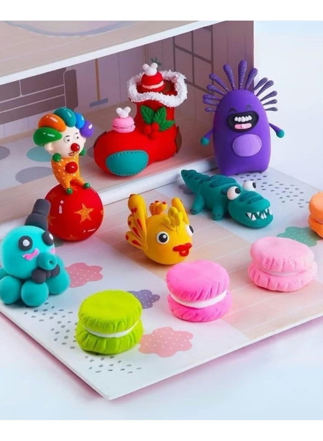 12-pcs Light Modeling Clay with 3 Sculpting Tools (Dry & Soft) Clay & Dough