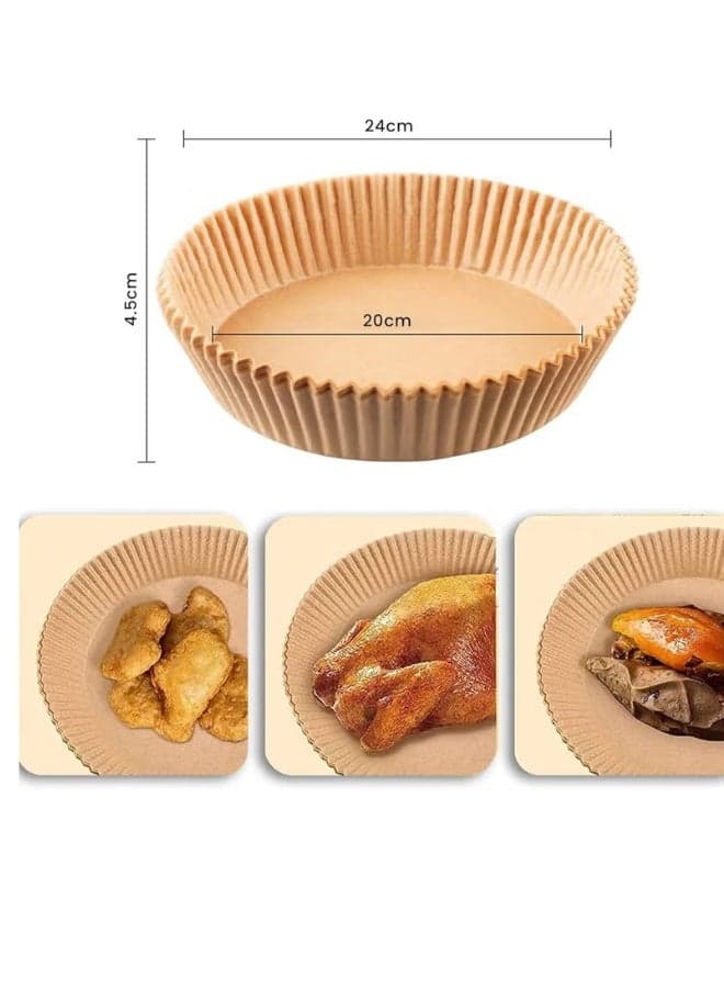 ورق تبطين دائري للاير فراير (القلاية الهوائية) مقاس 200 مم × 45 مم - 50 قطعة Plates & Bowls (٣)