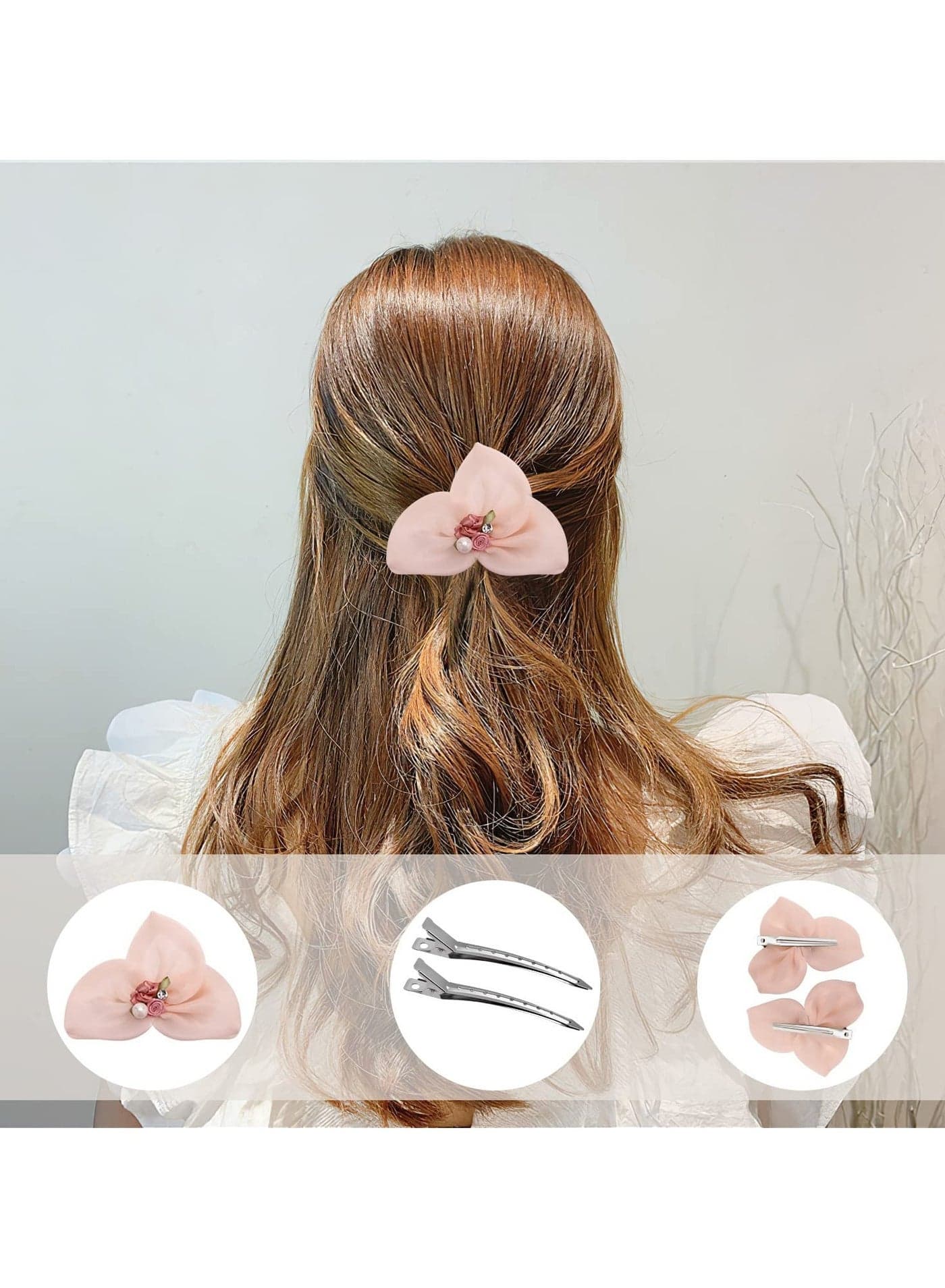 Hair Clips For Styling Sectioning 24 Pcs, Metal Duck Bill Clips For Women, Alligator Hair Clip For Long Curl Thick Hair, Roller Clips, Pin Curl Clips, Salon Clips (Silver) (٤)