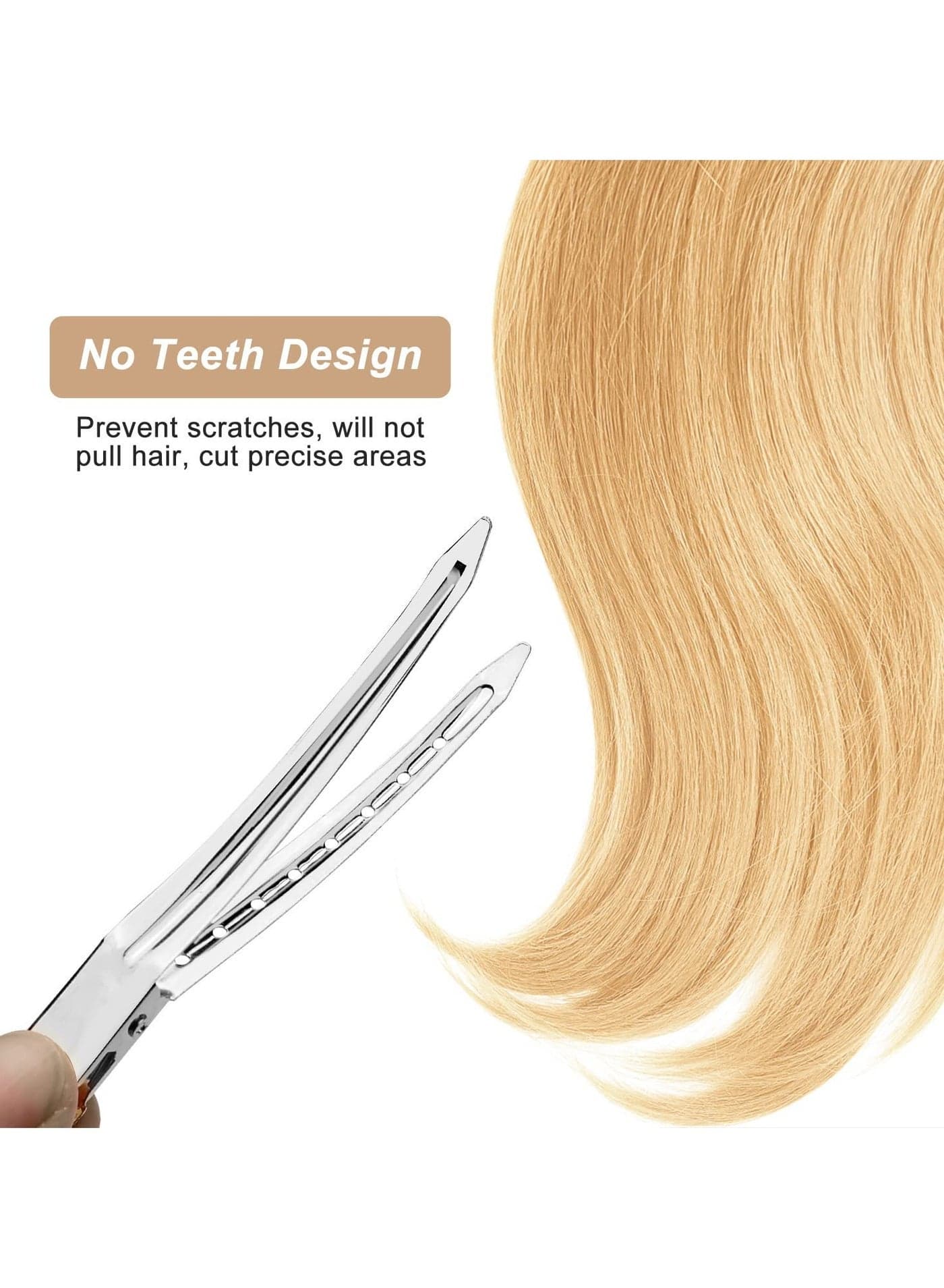 Hair Clips For Styling Sectioning 24 Pcs, Metal Duck Bill Clips For Women, Alligator Hair Clip For Long Curl Thick Hair, Roller Clips, Pin Curl Clips, Salon Clips (Silver) (٣)