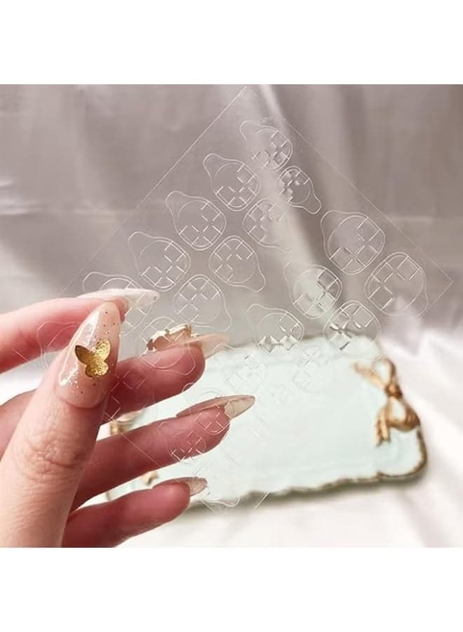 12 pieces of medium-sized acrylic false nails with one sheet of double-sided adhesive Press On False Nails (3)