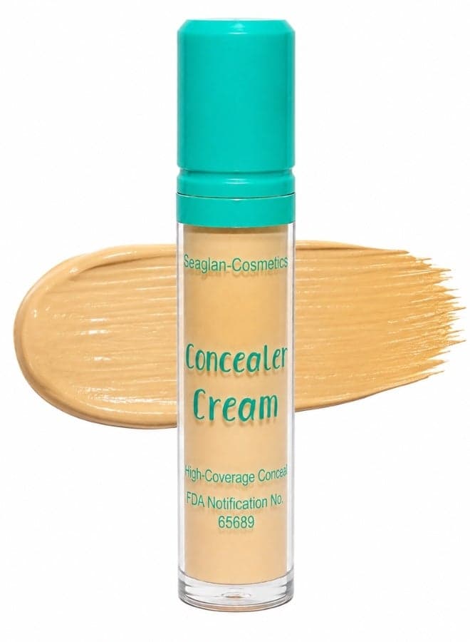 Sandra Concealer Cream Matte 8ml – Medium to High Coverage Face & Under Eye Concealer for Dark Circles, Blemishes, Redness, Acne Marks & Uneven Skin Tone, Lightweight Creamy Blendable Formula, Natural Matte Finish, Long-Lasting Wear, Smooth-Looking Complexion for Daily Makeup -(Color 04)