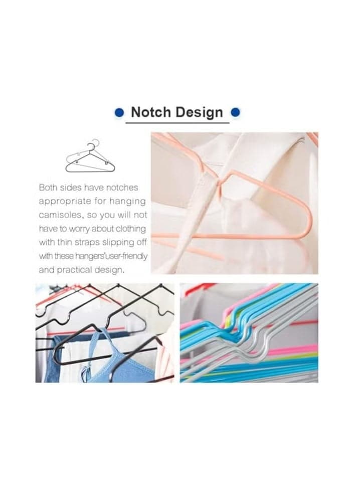 10pcs Clothes Hanger 40*20cm Home Non-slip Metal Drying Rack - multi color Clothes Drying Stands (5)