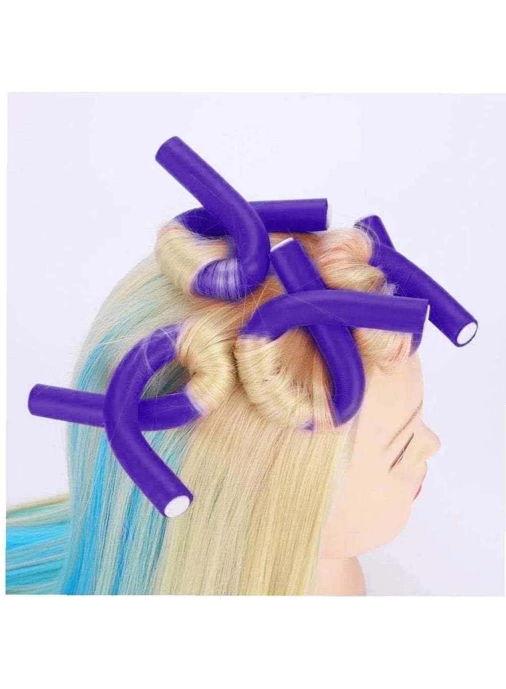 10-piece flexible hair roller set, assorted colors (4)