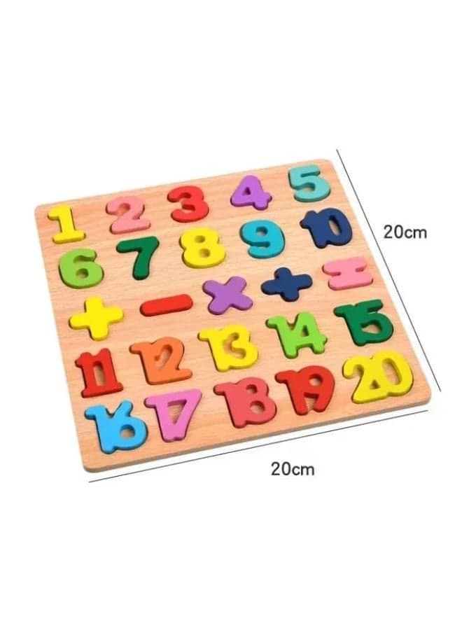 Wooden Alphabet & Number Puzzle Set – 3D Learning Puzzle for Kids (Pack of 2) Shape Sorters (3)