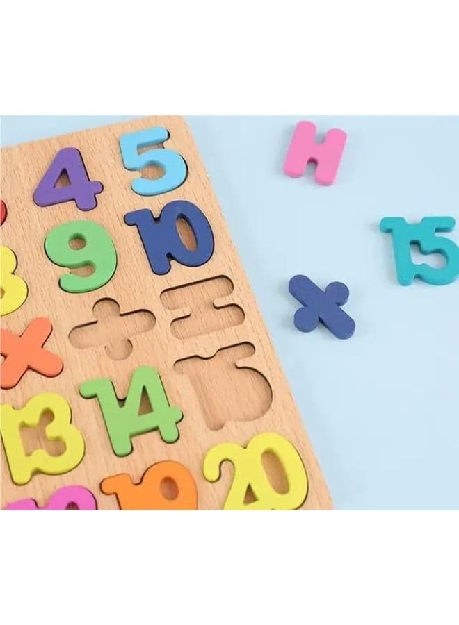 Wooden Alphabet & Number Puzzle Set – 3D Learning Puzzle for Kids (Pack of 2) Shape Sorters (2)