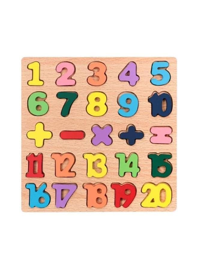 Wooden Alphabet & Number Puzzle Set – 3D Learning Puzzle for Kids (Pack of 2) Shape Sorters