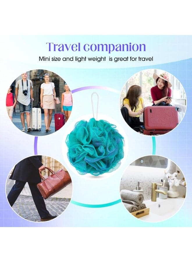 2 Pack Loofah Bath Sponge, Bath Sponge Soft Mesh Shower Puff Loofah for Men, Exfoliating Body Scrubber for Women, Shower Accessories Loofahs, Sponges & Poufs (٦)