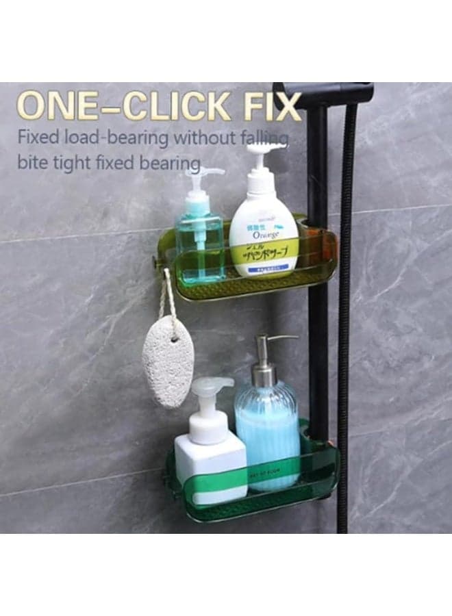 Household Sink Organizer 2 in 1 Detachable Hanging Drying Tray Plastic Dish Drainer Multifunctional Kitchen Bathroom Drain Rack 1 Piece (10)