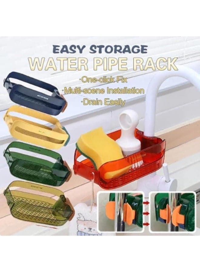 Household Sink Organizer 2 in 1 Detachable Hanging Drying Tray Plastic Dish Drainer Multifunctional Kitchen Bathroom Drain Rack 1 Piece (12)
