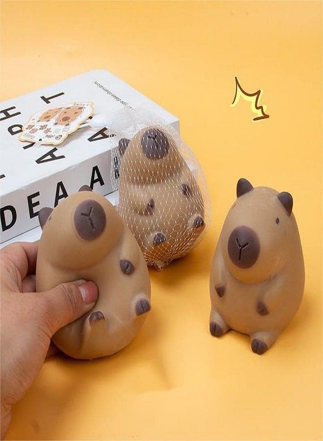 Funny Beaver Stress Ball, Capybara Squishy Balls, Stress Relief Squeeze Ball for Children and Adults,Stretchy Capybara Fidget Toys ADHD Autism,Stress Toy, Gift for Birthday