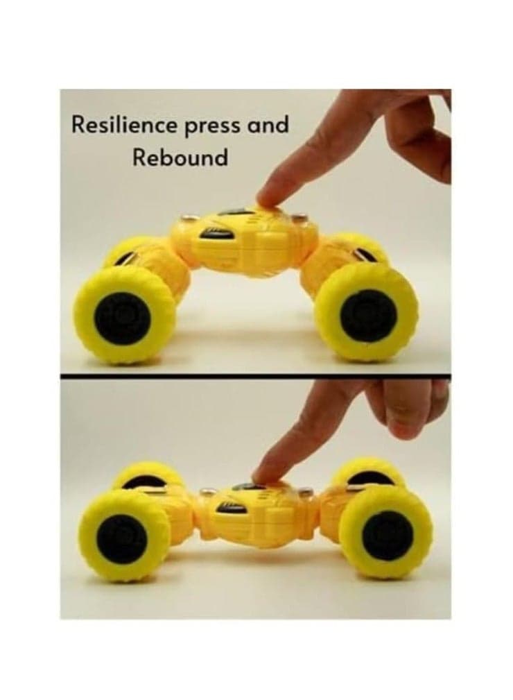 Yellow Pull-Back Four-Wheel Drive Off-Road Toy Car for Boys Aged 3-6 Play Vehicles (٢)
