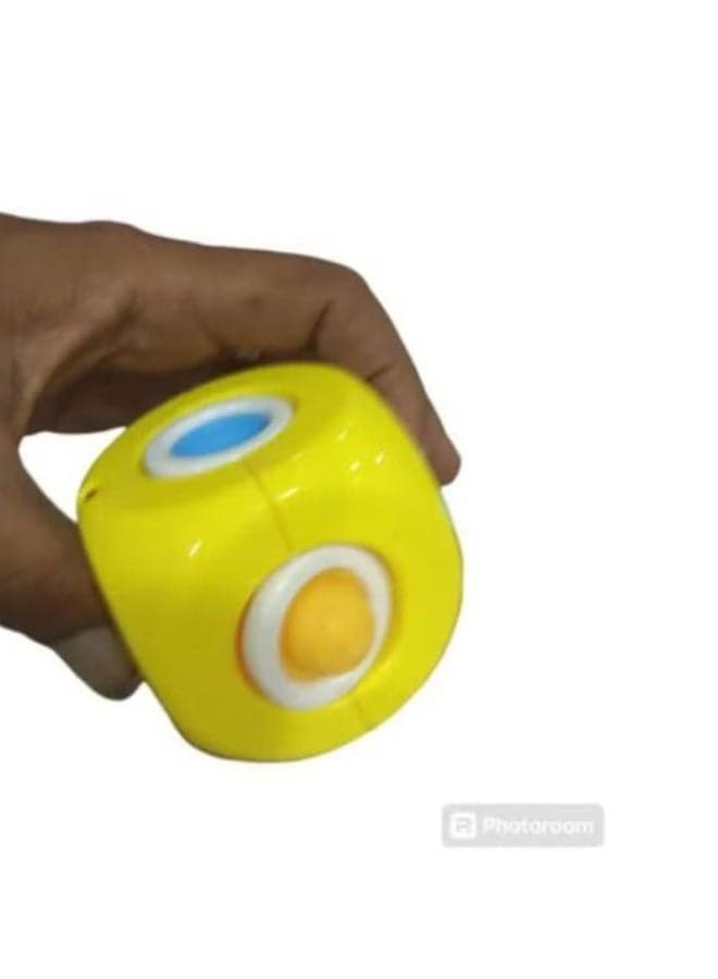 Minuha Gyro Cubes for Stress and Anxiety Relief, Silicone Bubble Toys, Handheld Toys for Adults and Kids, Puzzles and Spinners, Best Sensory Toys - 1 Piece Squishy Toys