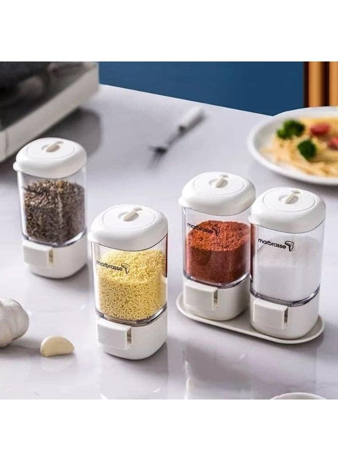 Quantitative Spice Shaker Dispenser with Measurement Button Precision Salt Seasoning Bottle Practical Kitchen Cruet for Controlled Flavor Shaking Spice Jars (٣)