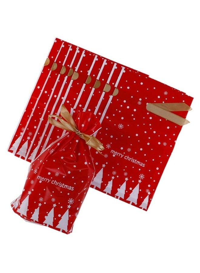 large Christmas Gift Bags 10 Pack Reusable Drawstring Christmas Gift Bags Great Gift Bag for Christmas Parties Home Decor Ornaments