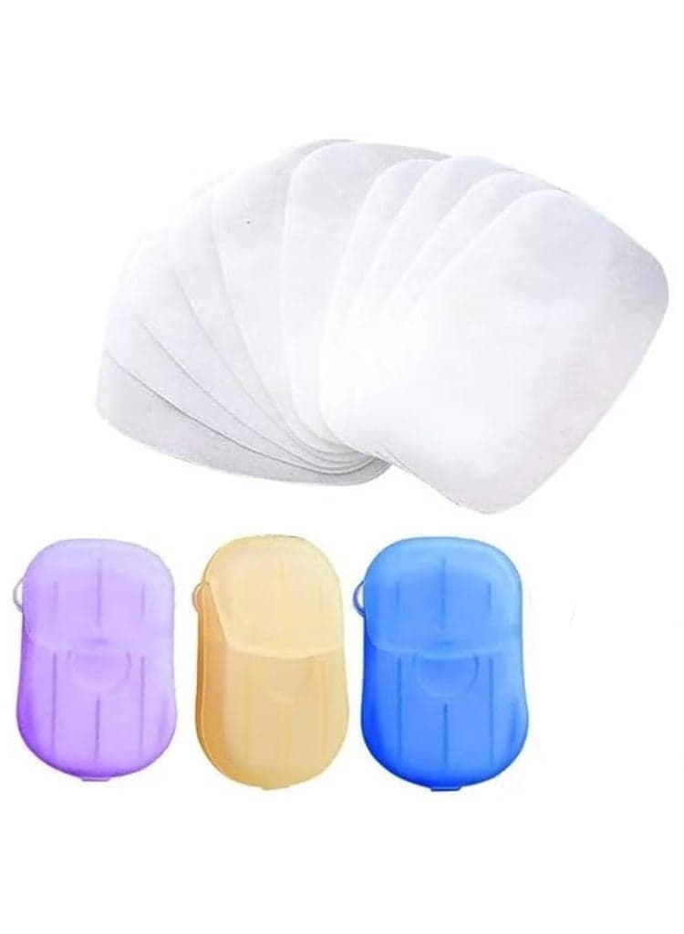 3 Pack Portable Disposable Soap Paper for Hand Washing and Showering for Travel, Outdoor Foam Slide - Multicolor Bathroom Cleaners (2)