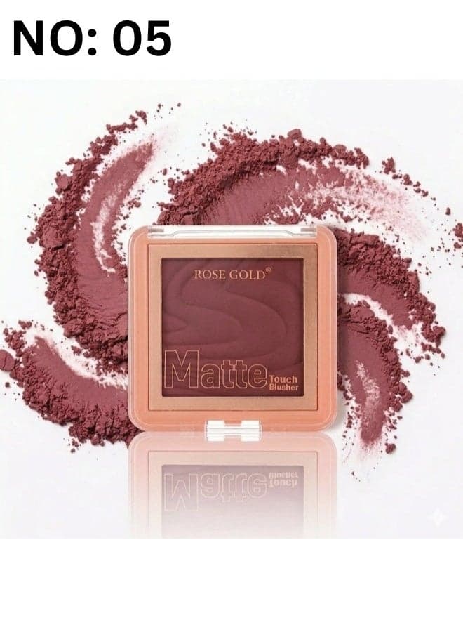 Rose Gold Matte Touch Blush – Ultra-Long Velvety Coverage and Rich Color Pigmentation - Perfect for a "no-makeup" look or evening makeup with a natural and radiant finish-05
